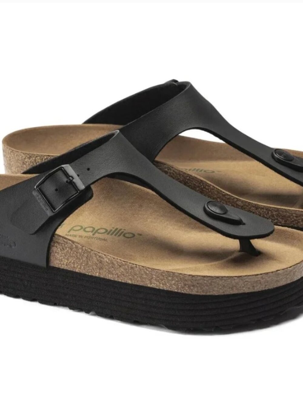 Birkenstock Papillio Gizeh Platform Vegan Black New Without Tag EU 39 / US 8–8.5 - Picture 4 of 11